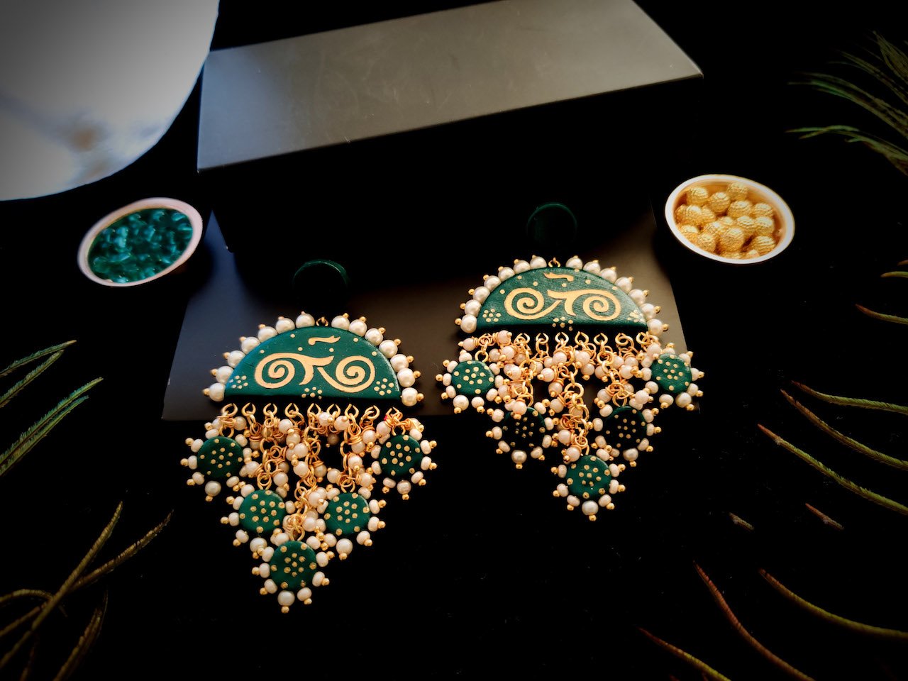 dark GREEN JADE drops earrings leverback handcrafted CHOOSE xx | eBay